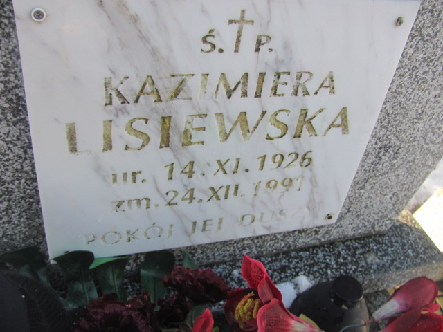 Kazimiera Lisiewska 1926 Dłużec gm. Piecki - Grobonet - Wyszukiwarka osób pochowanych