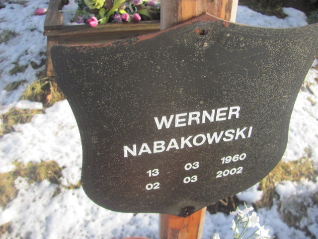 Werner Nabakowski 1960 Dłużec gm. Piecki - Grobonet - Wyszukiwarka osób pochowanych